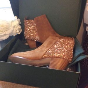 NWT- Anthropologie sequins booties